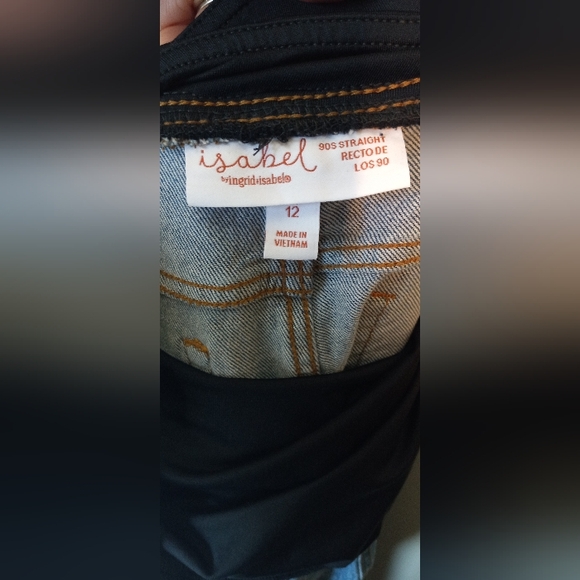 NWT Sz 12 Over Belly 90's Straight Leg Maternity Ankle Jeans - Isabel Maternity - Picture 14 of 15